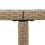 Hagebord Beige 109X107X74 Cm Polyrotting Og Glass