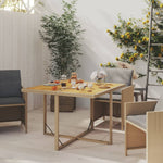 Hagebord Beige 109X107X74 Cm Polyrotting Og Heltre Akasie