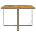 Hagebord Beige 109X107X74 Cm Polyrotting Og Heltre Akasie