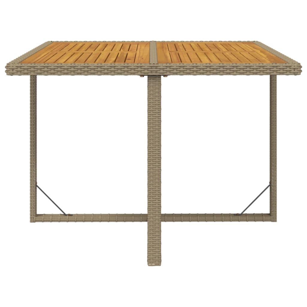 Hagebord Beige 109X107X74 Cm Polyrotting Og Heltre Akasie