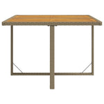 Hagebord Beige 109X107X74 Cm Polyrotting Og Heltre Akasie