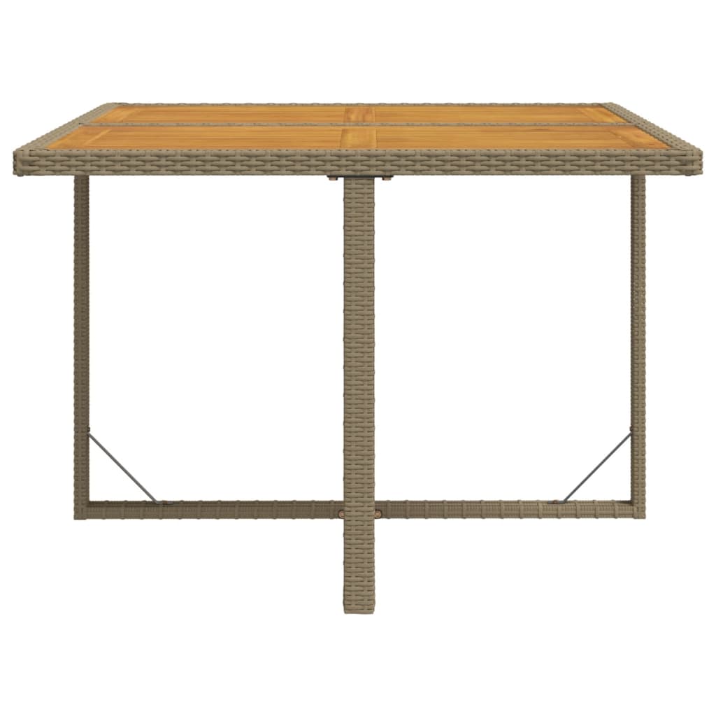 Hagebord Beige 109X107X74 Cm Polyrotting Og Heltre Akasie