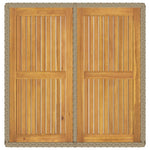 Hagebord Beige 109X107X74 Cm Polyrotting Og Heltre Akasie