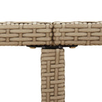 Hagebord Beige 109X107X74 Cm Polyrotting Og Heltre Akasie