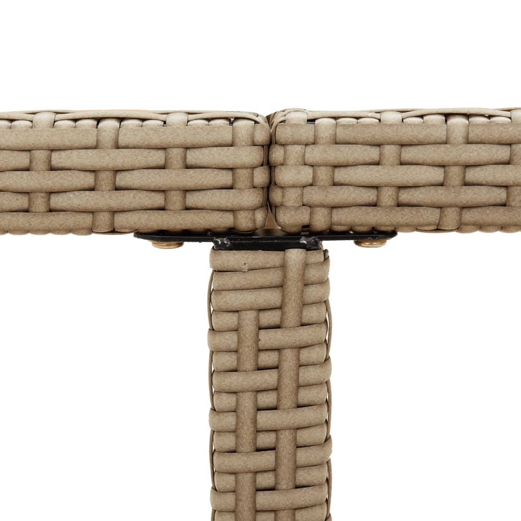 Hagebord Beige 109X107X74 Cm Polyrotting Og Heltre Akasie