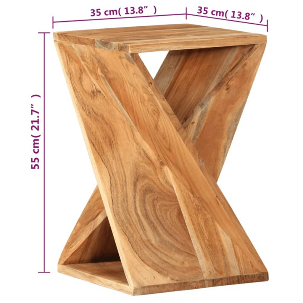 Sidebord 35X35X55 Cm Gjenvunnet Akasie