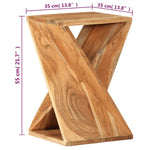 Sidebord 35X35X55 Cm Gjenvunnet Akasie