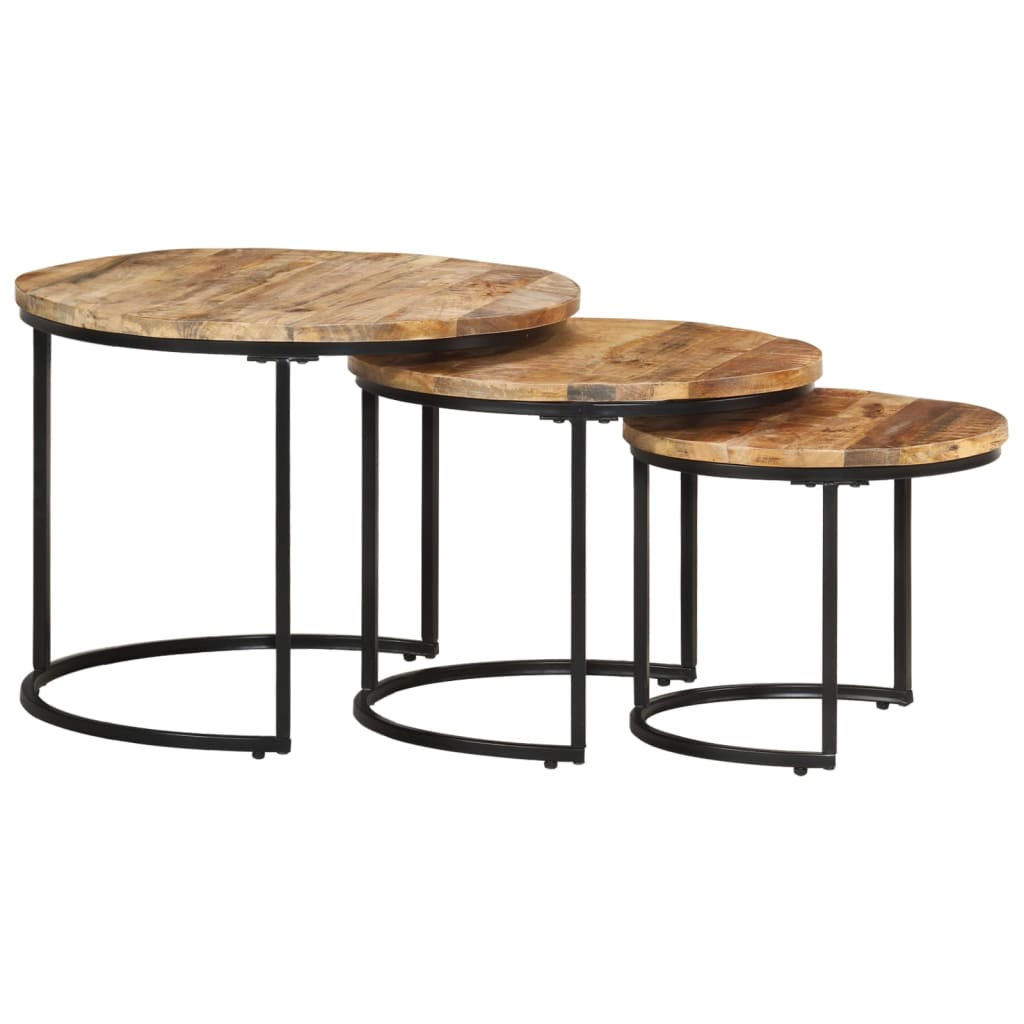 Stablebord 3 Stk Grovt Mangotre