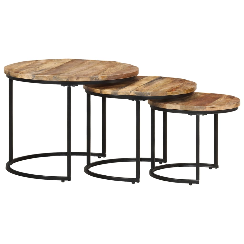 Stablebord 3 Stk Grovt Mangotre