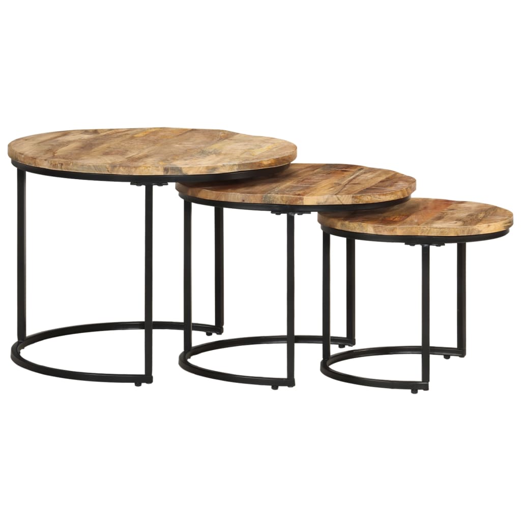 Stablebord 3 Stk Grovt Mangotre