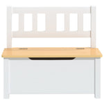 Oppbevaringsbenk For Barn Hvit Og Beige 60X30X55 Cm Mdf