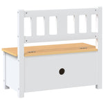 Oppbevaringsbenk For Barn Hvit Og Beige 60X30X55 Cm Mdf