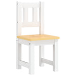 Bord- Og Stolsett For Barn 3 Deler Hvit Og Beige Mdf