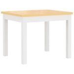 Bord- Og Stolsett For Barn 3 Deler Hvit Og Beige Mdf