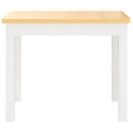Bord- Og Stolsett For Barn 3 Deler Hvit Og Beige Mdf