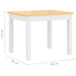 Bord- Og Stolsett For Barn 4 Deler Hvit Og Beige Mdf