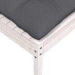 Hagesofa 2-Seters Med Puter Hvit Heltre Furu