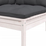 Hagesofagruppe Med Puter 3 Deler Hvit Heltre Furu
