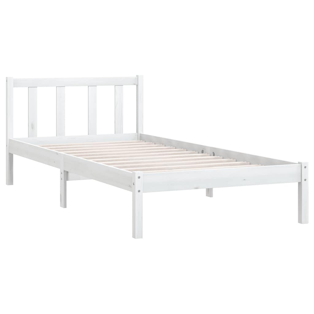 Sengeramme Hvit Heltre Furu 75X190 Cm Small Single