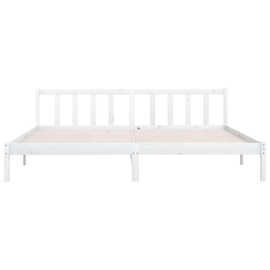 Sengeramme Hvit Heltre Furu 200X200 Cm