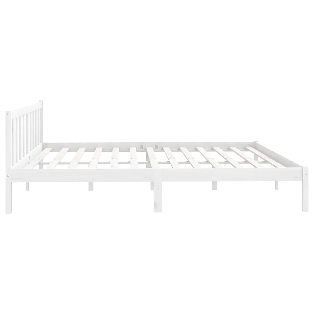 Sengeramme Hvit Heltre Furu 200X200 Cm