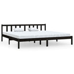 Sengeramme Svart Heltre Furu 200X200 Cm