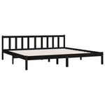Sengeramme Svart Heltre Furu 200X200 Cm