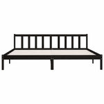 Sengeramme Svart Heltre Furu 200X200 Cm
