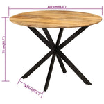 Spisebord Ø110X78 Cm Heltre Mango Og Stål