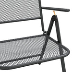 Sammenleggbare Hagestoler 2 Stk Strekkmetall Netting Antrasitt