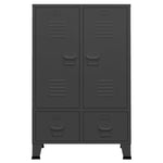 Garderobe Industriell Stil Antrasitt 67X35X107 Cm Stål