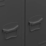 Garderobe Industriell Stil Antrasitt 67X35X107 Cm Stål