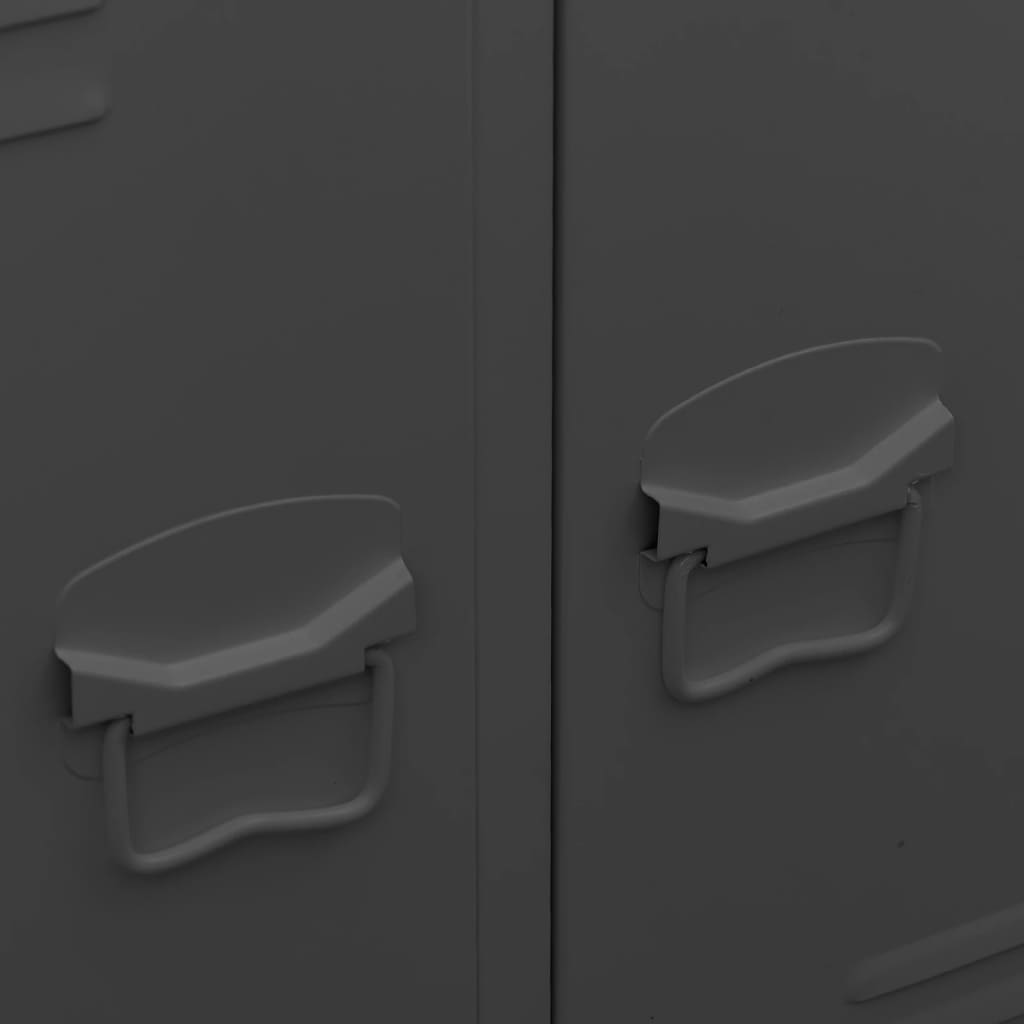 Garderobe Industriell Stil Antrasitt 67X35X107 Cm Stål