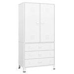 Industriell Garderobe Hvit 90X50X180 Cm Metall