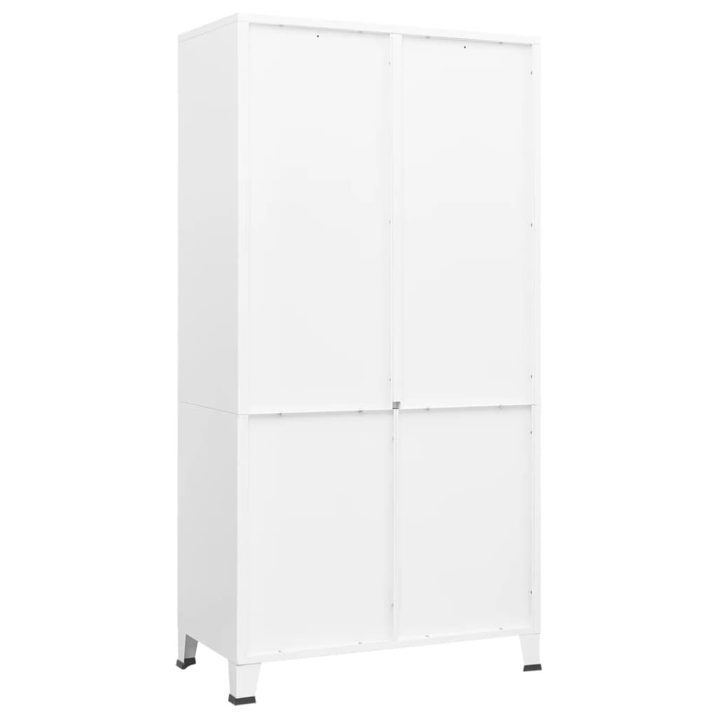 Industriell Garderobe Hvit 90X50X180 Cm Metall