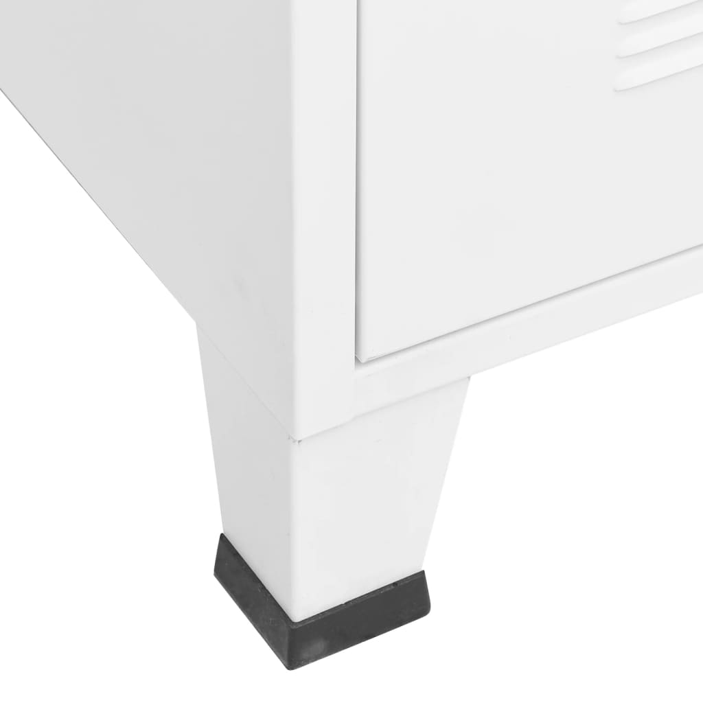 Industriell Garderobe Hvit 90X50X180 Cm Metall