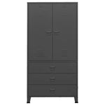Garderobe Antrasitt 90X50X180 Cm Metall