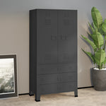 Garderobe Antrasitt 90X50X180 Cm Metall