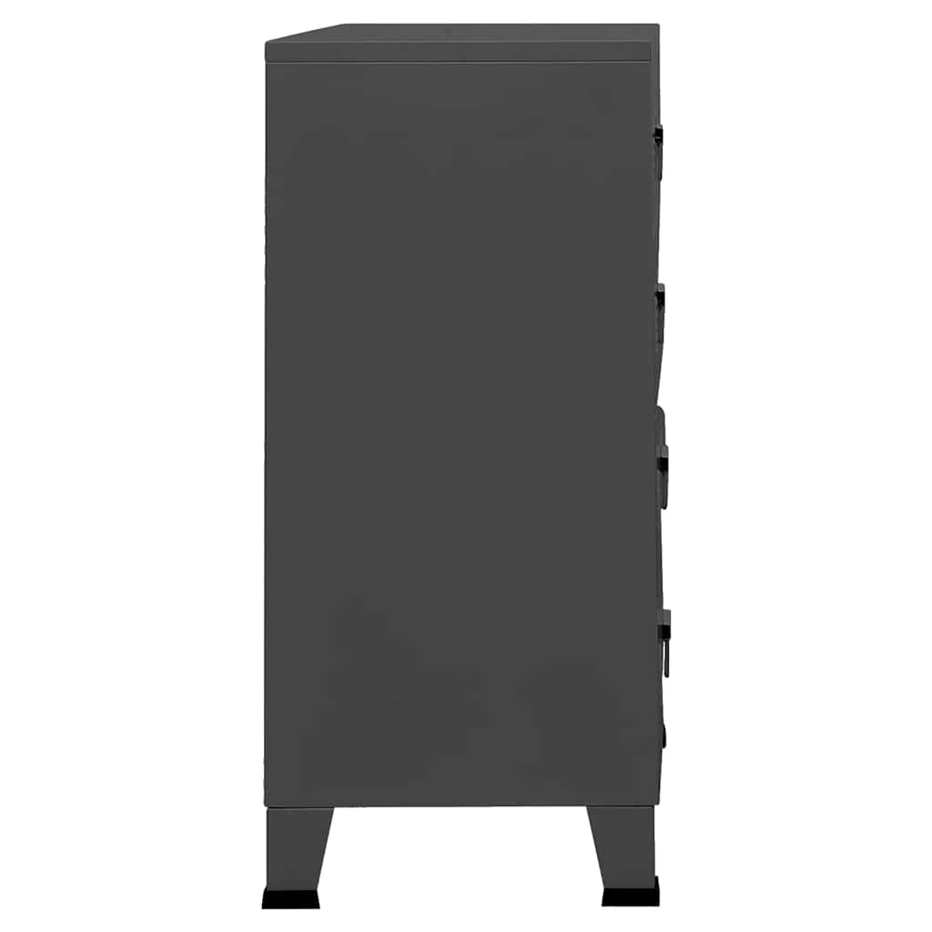 Industriell Kommode Antrasitt 78X40X93 Cm Metall