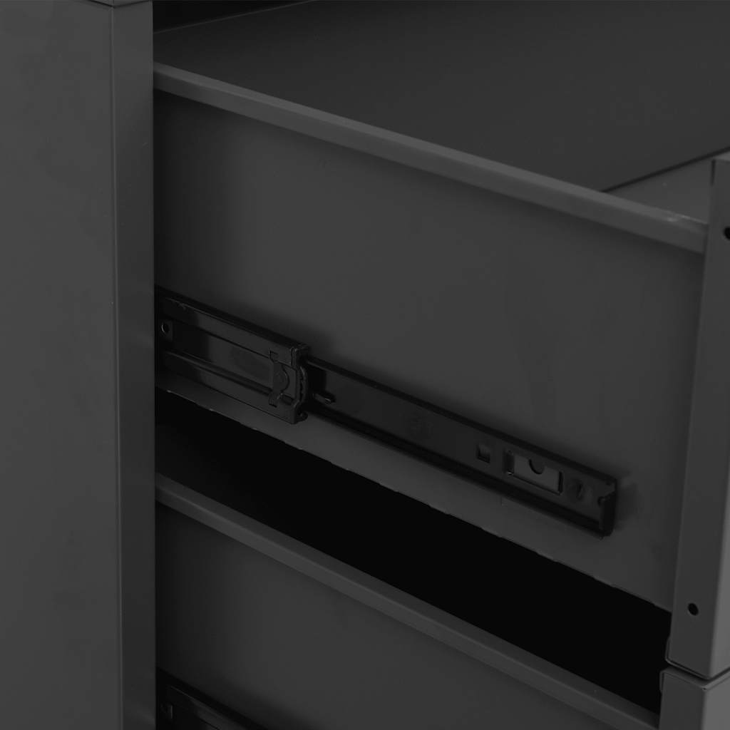 Industriell Kommode Antrasitt 78X40X93 Cm Metall
