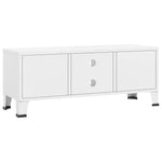 Industriell Tv-Benk 105X35X42 Cm Metall Hvit