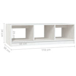 Salongbord 110X50X34 Cm Heltre Furu Hvit