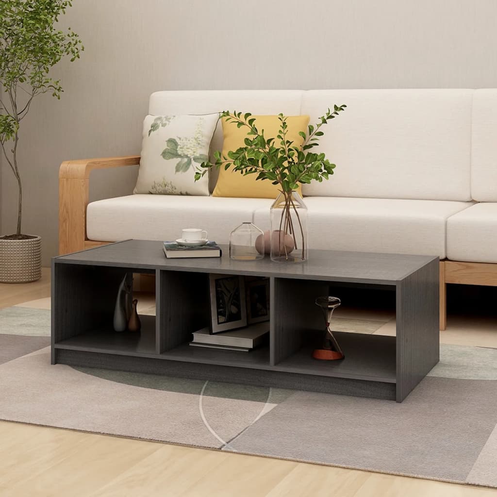 Salongbord 110X50X34 Cm Heltre Furu Grå