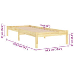Sengeramme Heltre Furu 90X190 Cm Single