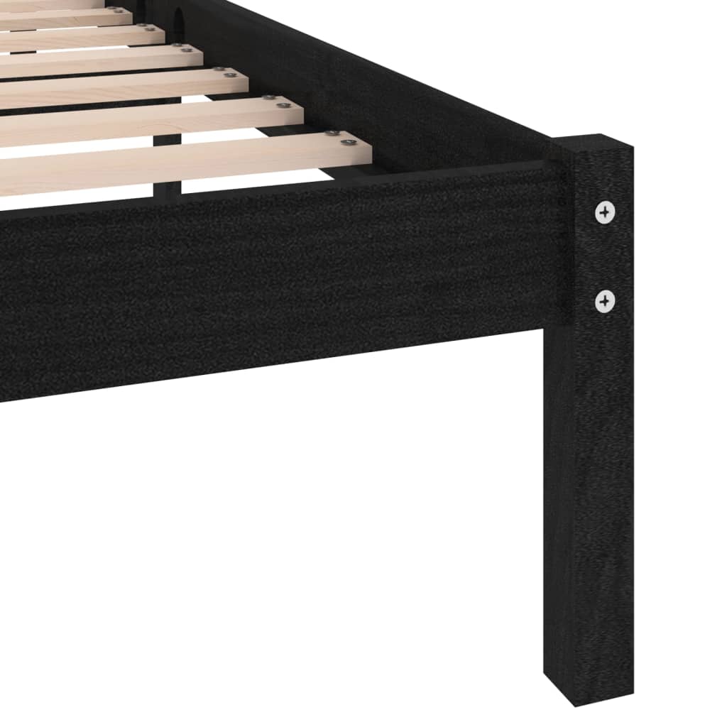 Sengeramme Heltre Furu 140X190 Cm Svart