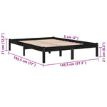 Sengeramme Heltre Furu 140X190 Cm Svart