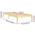 Sengeramme Heltre Furu 90X200 Cm