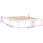 Sengeramme Hvit Heltre Furu 140X200 Cm
