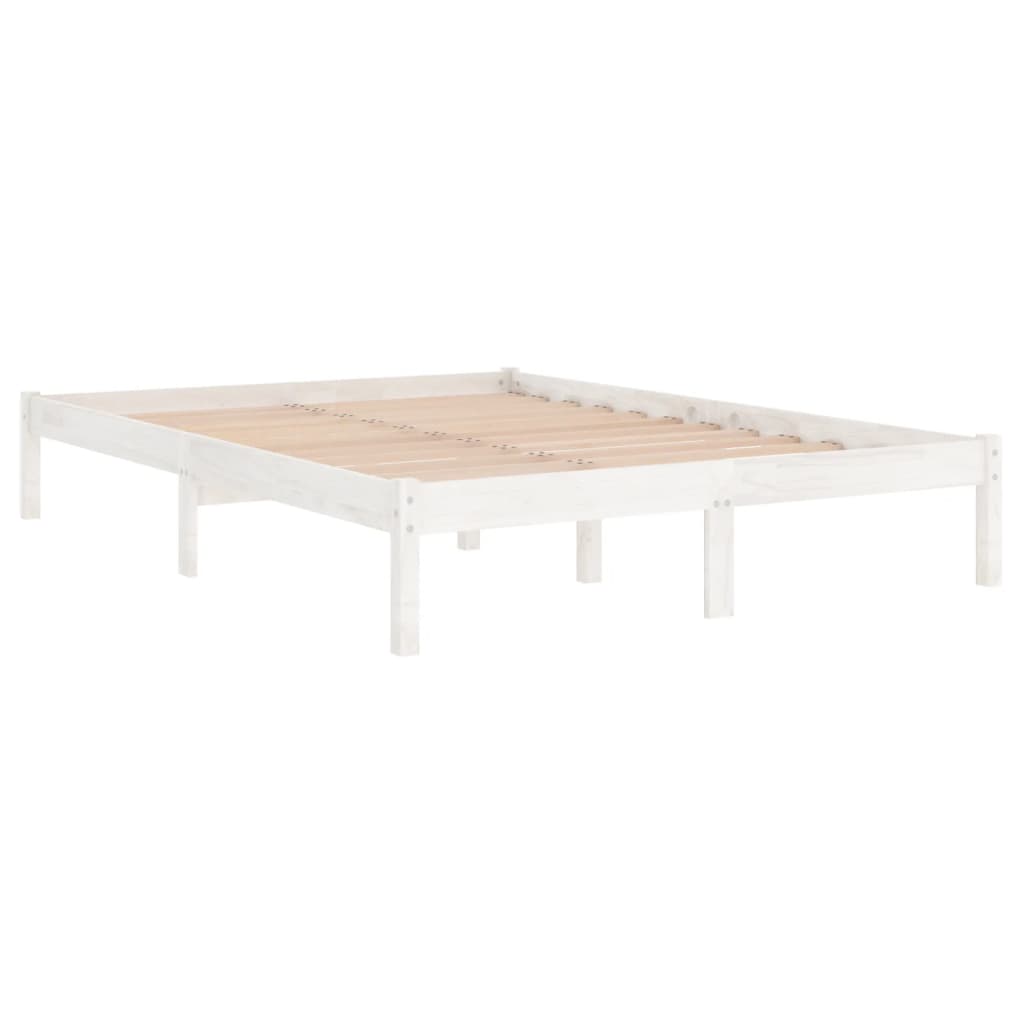 Sengeramme Hvit Heltre Furu 200X200 Cm