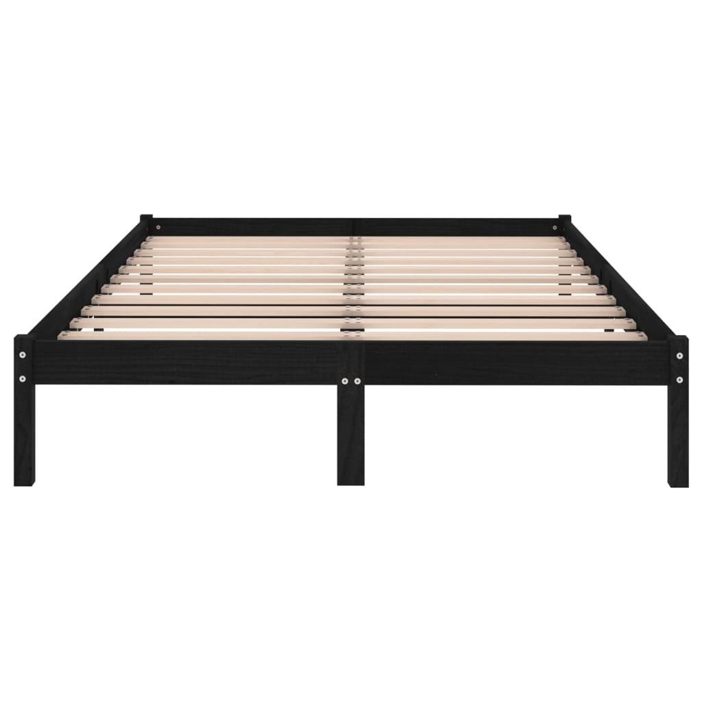 Sengeramme Svart Heltre Furu 200X200 Cm